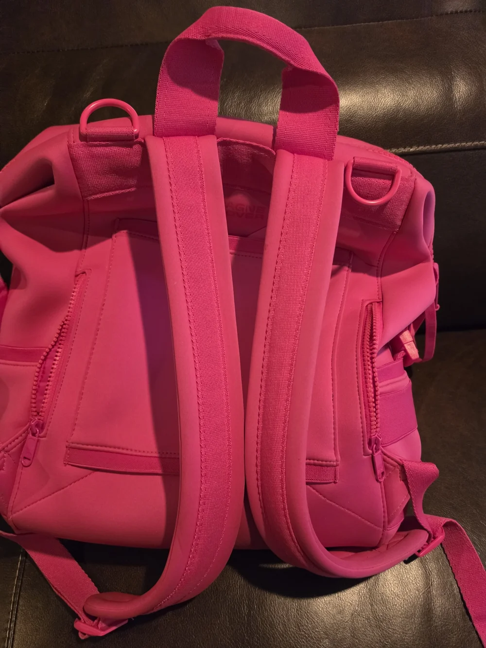Dagne Dover Neon Pink Backpack Tote Hard To Find Color